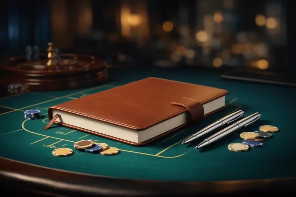 Ảnh minh hoạ cuốn sổ bìa da cho mục kinh nghiệm casino BJ88